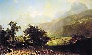 Albert Bierstadt Lake Lucerne, Switzerland Germany oil painting artist